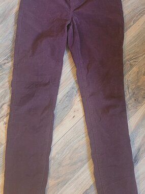 CHARLIE B Corduroy Slim/Straight/Fitted Pull-On Pants, VGUC, 2, Burgundy/Brown